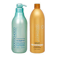 Пробный набор для выпрямления волос Cocochoco Gold (шампунь 100 мл + кератин 200 мл) в разлив