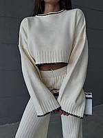 Женский кашемировый костюм с брюками кюлоты Турция №340