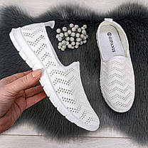 Жіночі текстильні мокасини білі сітка Gipanis Україна 4396, фото 4