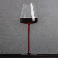 Набор бокалов (2 шт.) для вина с красной ножкой 550 мл