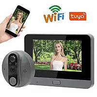 Умный видеодомофон, Домофон для дистанционного наблюдения с Записью и Датчиком движения Wi-Fi TuyaSmart