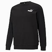 Толстовка чоловіча Puma Essentials Small Logo Crew FL 586682 01 (чорна, бавовна, фліс, спортивна, бренд пума)