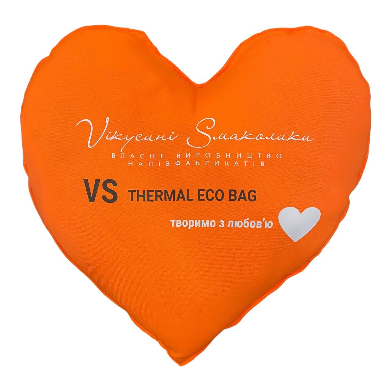 Брендована подушка Heart помаранчевого кольору VS Thermal Eco Bag