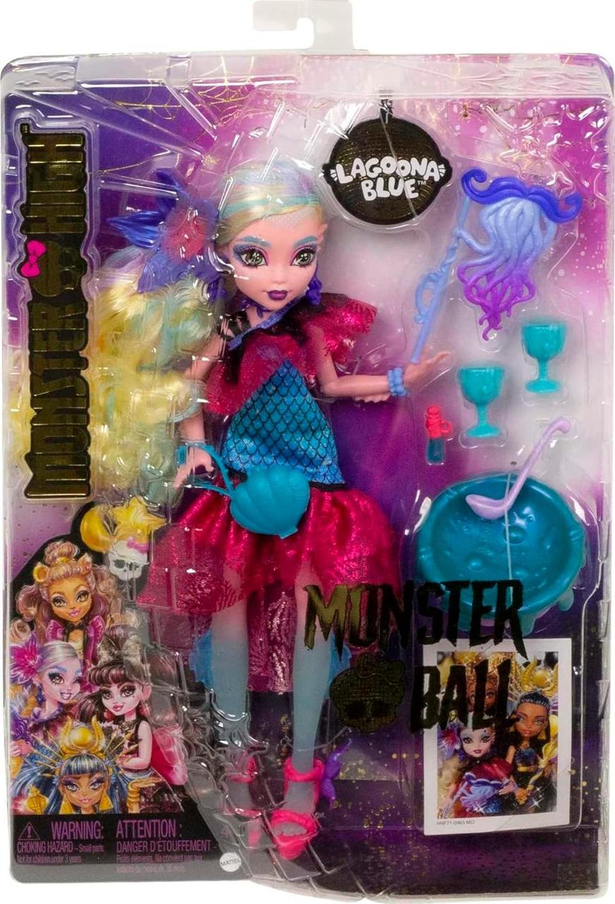 Лялька Лагуна Блю у вечірній сукні монстр бал Monster High Mattel
