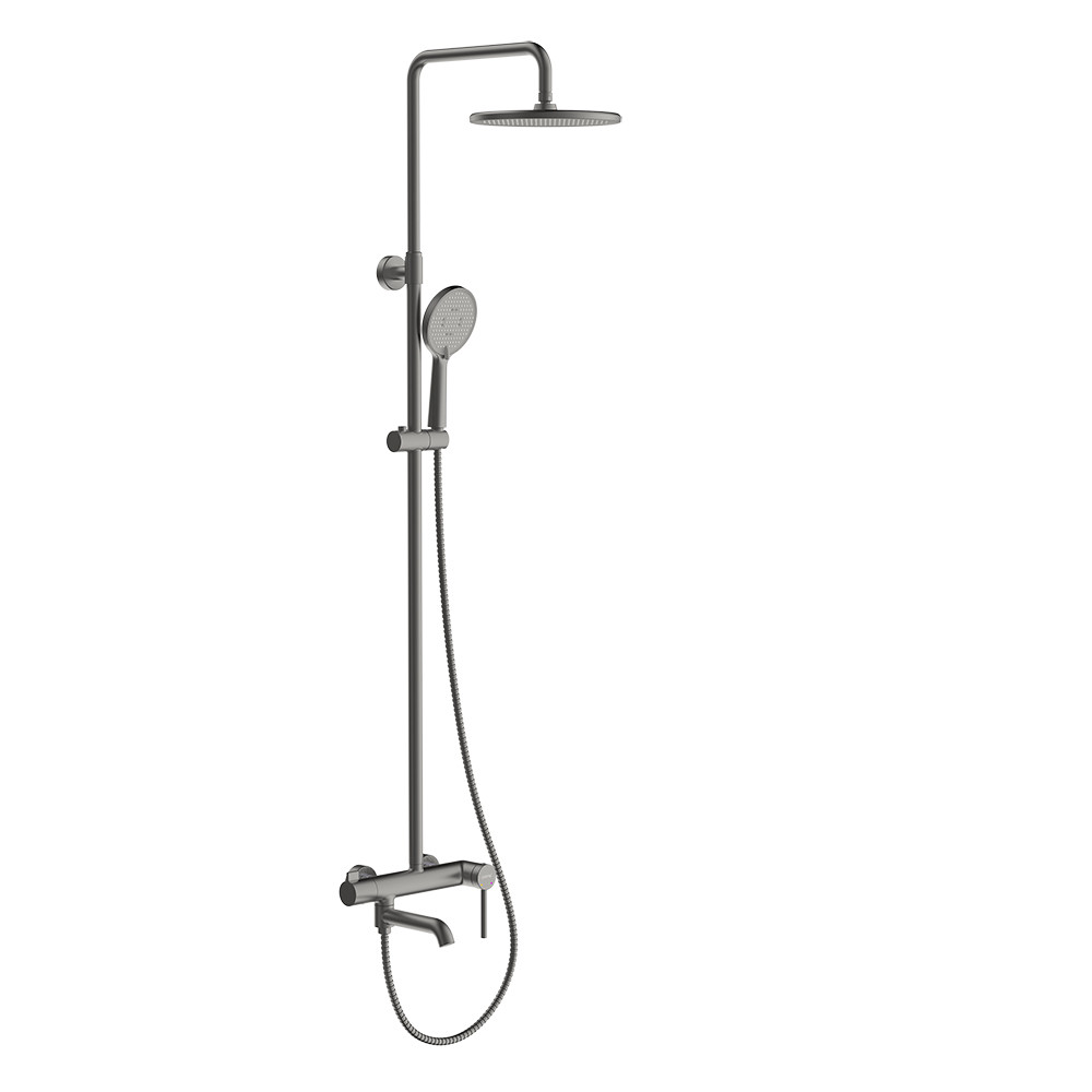 Душова система GAPPO G2406-9 вилив - перемикач на лійку 3-функції латунна покриття збройова сталь, фото 1