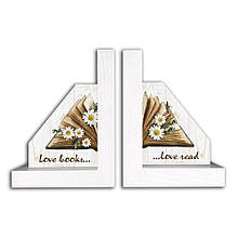 Підставка для книг (букенд) "Love books/Love read" (біла)