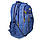 Рюкзак брезентовий 257 три відділи, кишені на лицьовій стороні, розміри 50*30*16 см, синій, фото 4