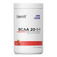 Аминокислоты OstroVit BCAA 20-1-1 (400 г, клубничный крем)