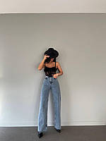 Жіночі джинси палаццо сірі