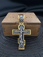 Мужской позолоченный православный крестик