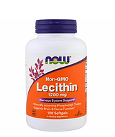 Лецитин, Lecithin, Now Foods, 1200 мг, 200 гелевых капсул