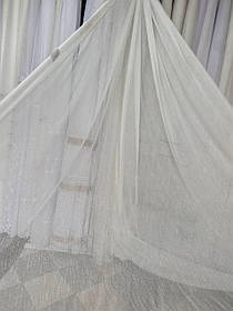 Тюль льон дощик заввишки 2,8 м. айворі