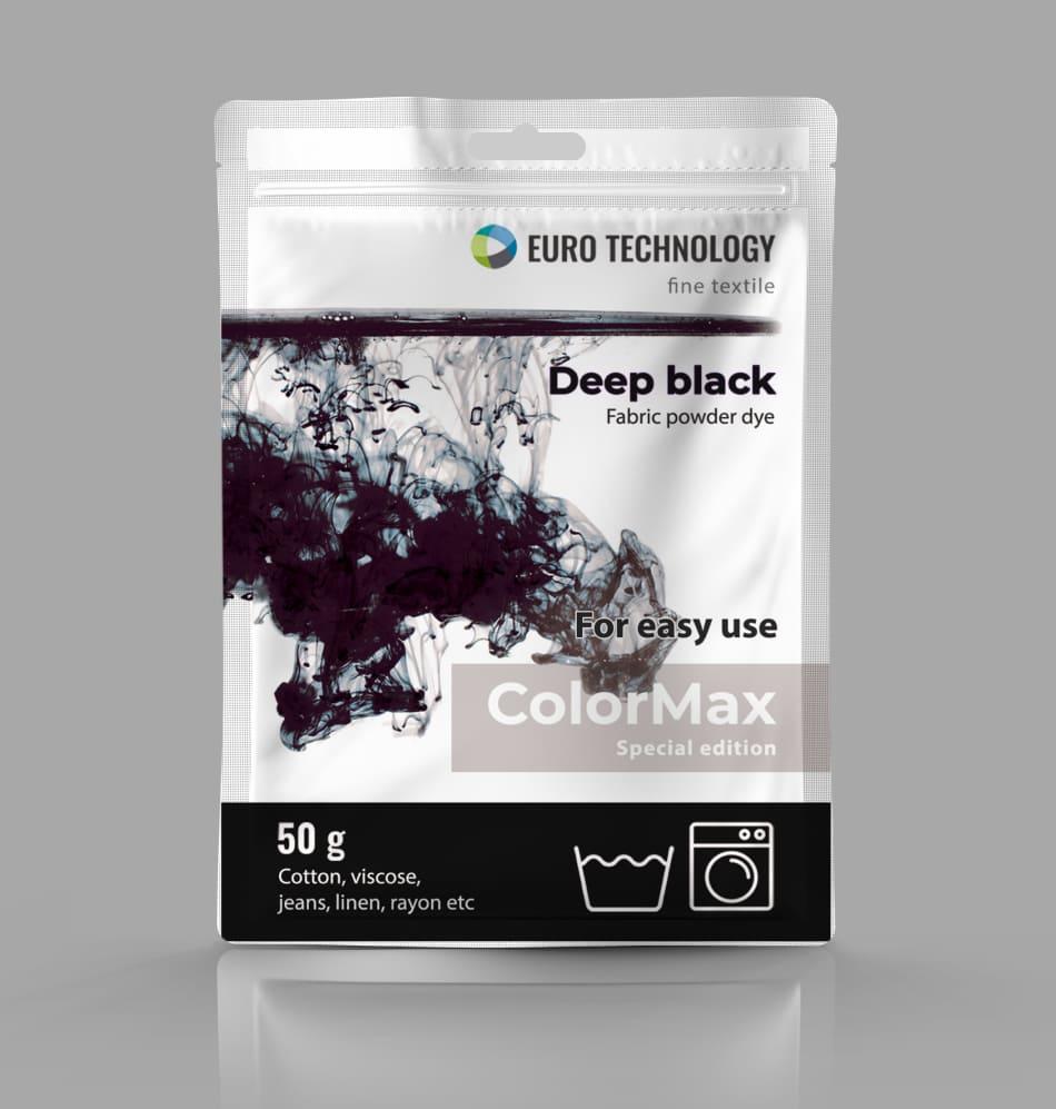 Серія ColorMax «Deep black» чорна фарба - барвник для тканини, 50 г