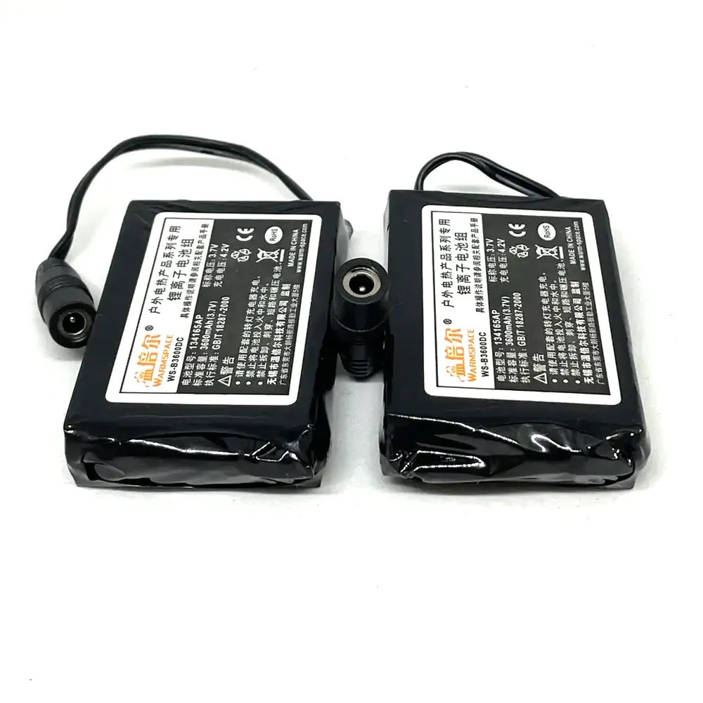 Акумулятор для одягу з підігрівом, Li-Polymer 3600 mAh, 3.7V, DC гніздо