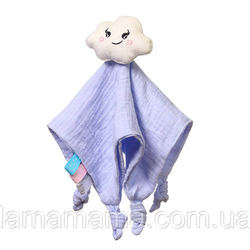 Іграшка обіймашка міні пледик для малюків Хмаринка 25х25.5 см 0+ BabyOno