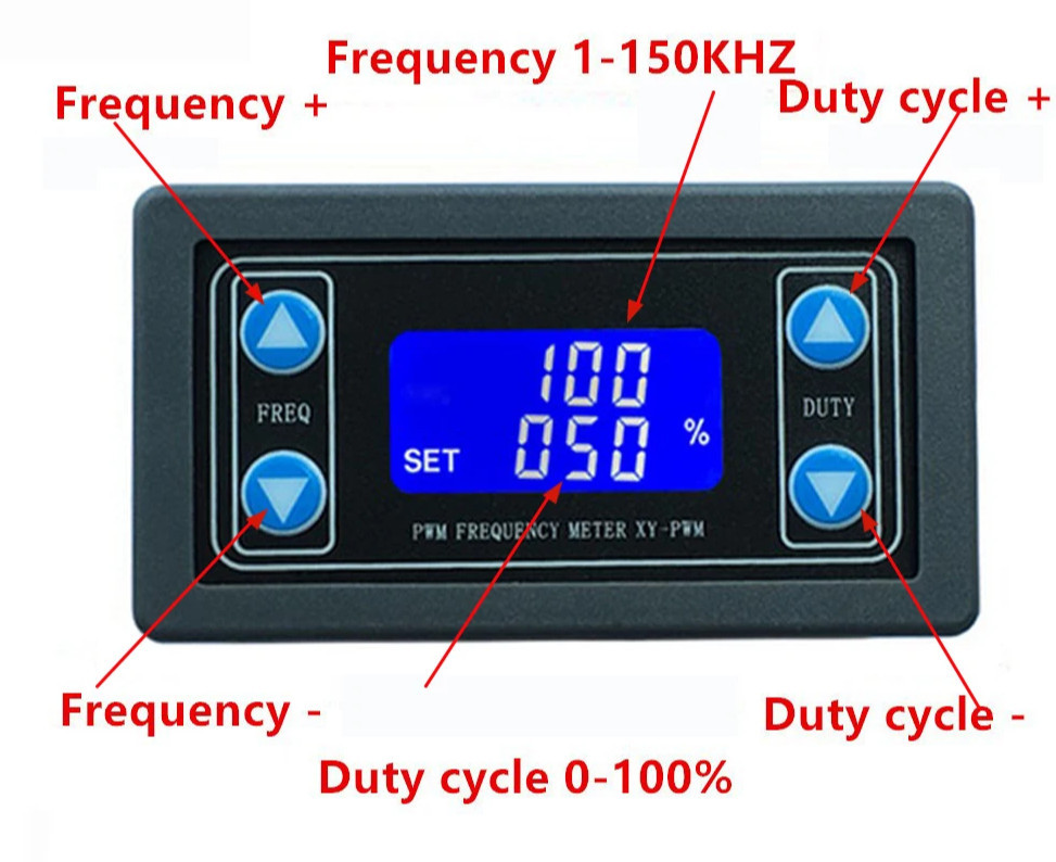 Модуль ШІМ-генератора імпульсів 1Hz-150kHz 3.3-30 V (XY-PWM)