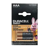 Алкалиновые (щелочные) батарейки DURACELL Мизинчиковые AAA (LR03) 2 шт