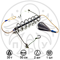 Рыболовный монтаж "Убийца карася" 12мм 1 пружина (с отводами) 30г "Sp"