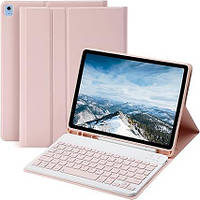 Чохол з магнітною клавіатурою (Pink) iPad 9th 8th 7th Generation 10.2 дюймів,iPad Air 3rd Gen 10.5" 2019,iPad Pro 10.5 inch 2017