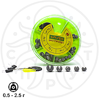 Набор грузиков + стопора 0.5г, 1г , 1.5г, 2.5г "Sp"