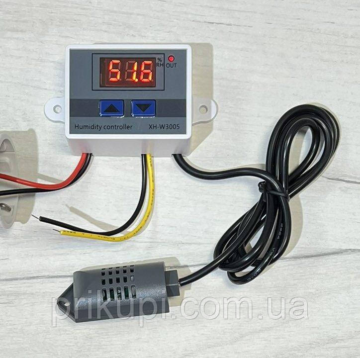 Регулятор вологості цифровий на 220 В XH-W3005 — гідростат реле вологи та регулятор вологості повітря в Colder, фото 1