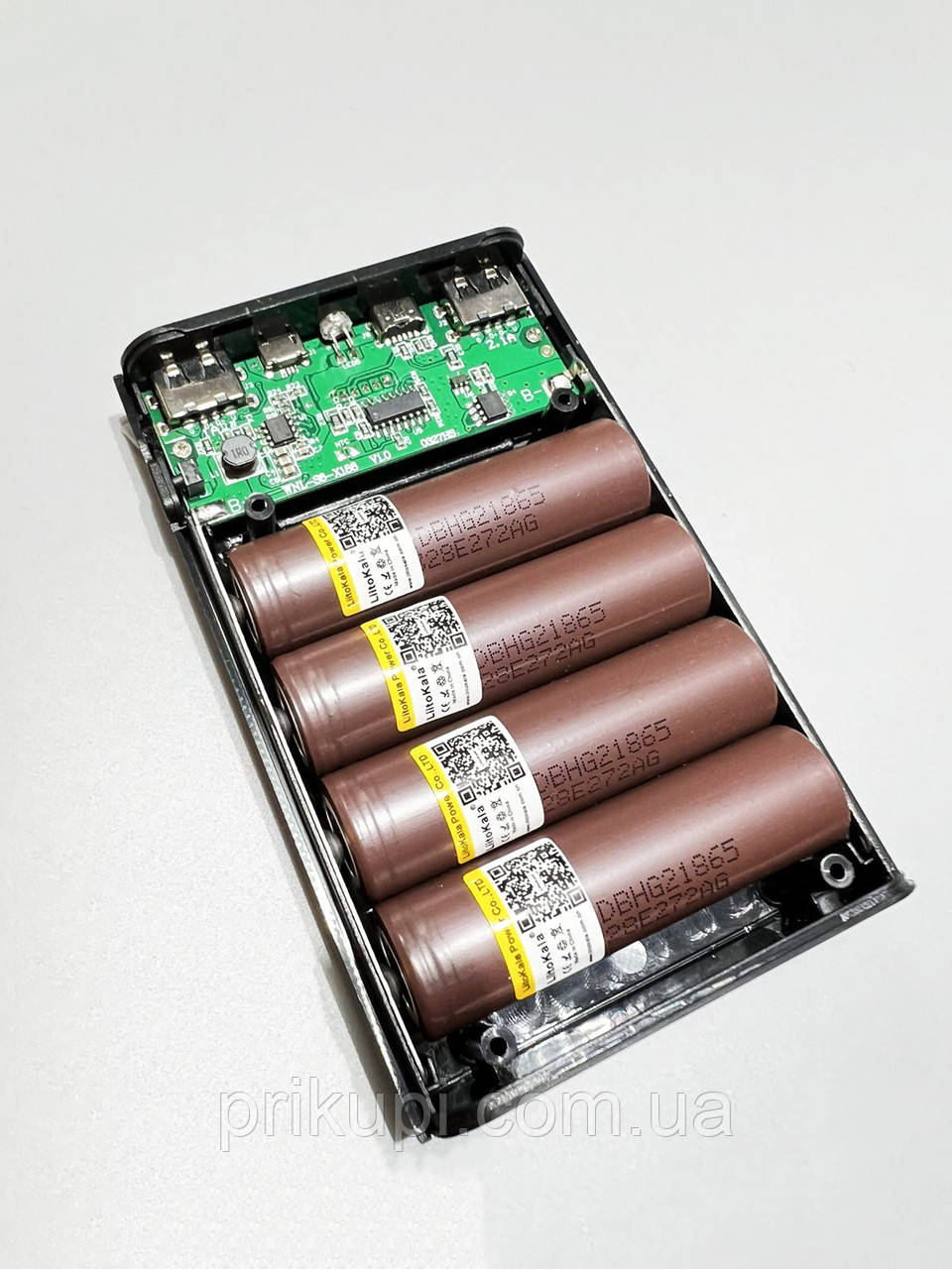 Корпус для повербанка на 4 акумулятори 18650 КА4 з дисплеєм 5V 2.1A — корпус повербанка без акумуляторів