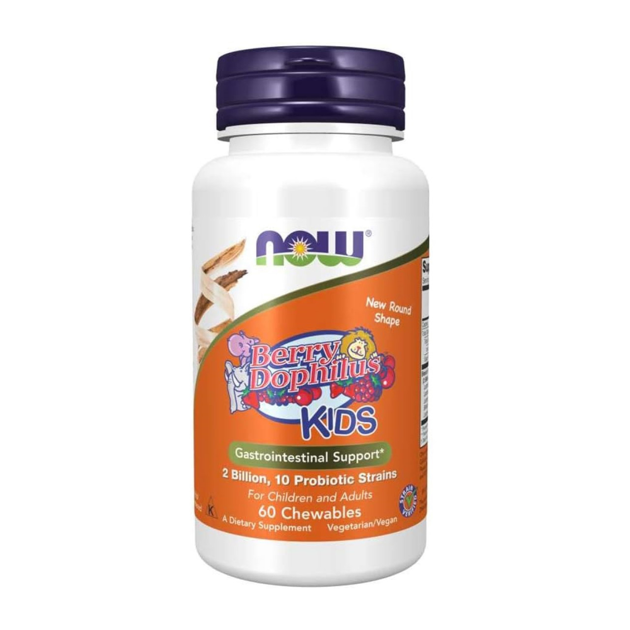 Пробіотики для дітей Now Foods (Berry Dophilus Kids) 2 млрд ЩЕ 60 жувальних таблеток