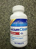 Кальций цитрат 21 Century Calcium Citrate + D3 120Tab