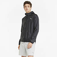 Вітровка Puma UV Favourite Woven Running 521684 01 (чорна, спортивна, чоловіча, плащівка, логотип пума)