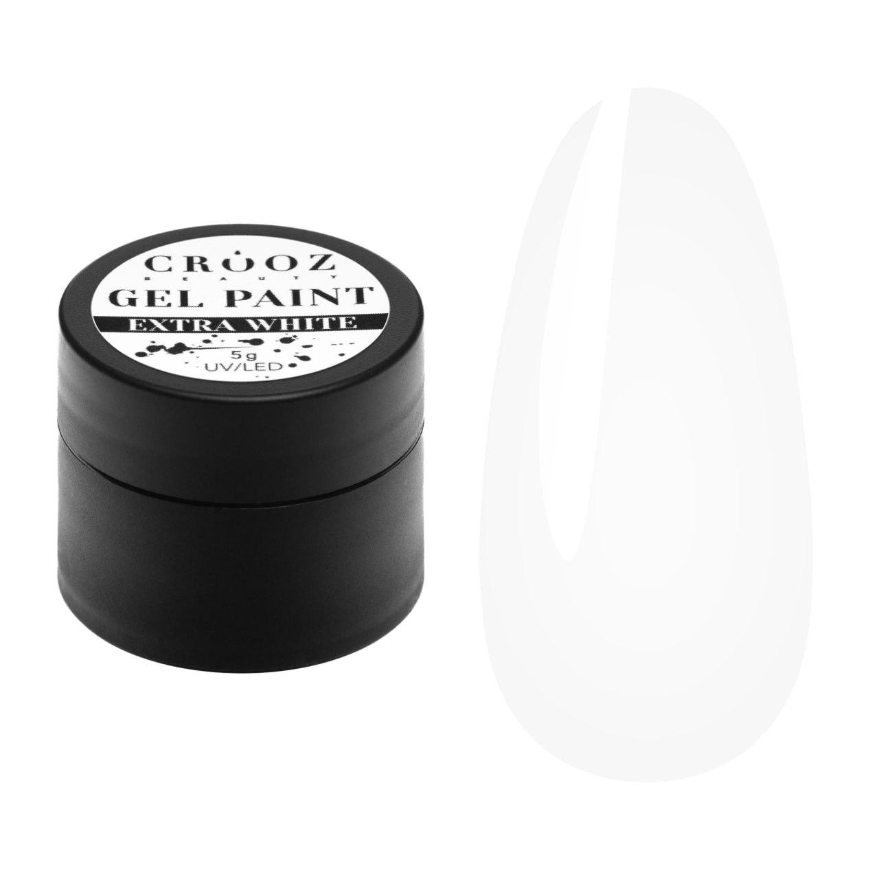 Гель краска для розписи CROOZ gel paint EXTRA WHITE 5 г