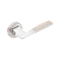 Ручка для дверей на розетке MVM STYLE Матовый никель/Полированный хром (Z-1220 SN/CP)