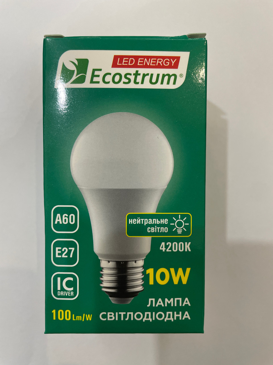 Лампочка світлодіодна Ecostrum A60 10W E27 4200К