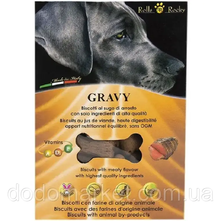 Печиво для собак Rolls Rocky Gravy зі смаком м'ясної підливки 300 г, фото 1
