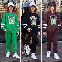 Подростковый спортивный повседневный костюм для девочки Арт. 2398А750 Зелёный, 146-152