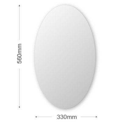Купити Дзеркало овальне 560 х 330 мм для ванної кімнати
