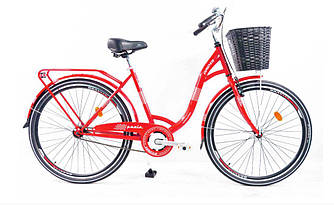 Велосипед Ardis PAOLA CTB 28" Міський із кошиком / Жіночий Червоний