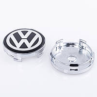 Колпачки заглушки на литые диски VW Фольцваген Volkswagen 60 мм Хром