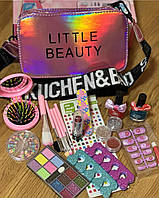 Детская косметика в голографической сумочке LITTLE BEAUTY розовая