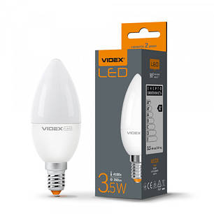 LED лампа VIDEX C37e 3.5W E14 4100K, фото 1