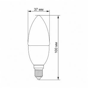 LED лампа VIDEX C37e 3.5W E14 4100K, фото 4