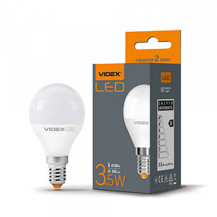 LED лампа VIDEX G45e 3.5W E14 4100K, фото 1