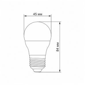 LED лампа VIDEX G45e 3.5W E27 4100K, фото 4