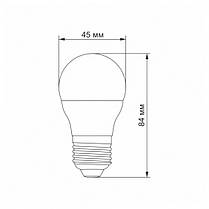 LED лампа VIDEX G45e 7W E27 3000K, фото 5
