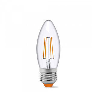 LED лампа VIDEX Filament C37F 4W E27 4100K, фото 3