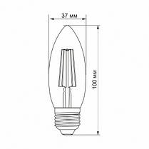 LED лампа VIDEX Filament C37F 4W E27 4100K, фото 5
