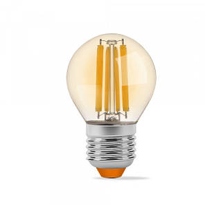 LED лампа VIDEX Filament G45FA 6W E27 2200K бронза, фото 3