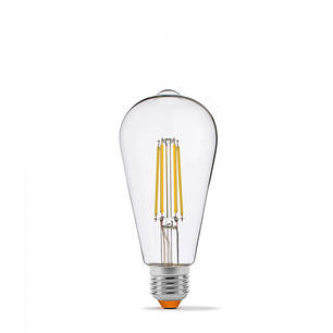 LED лампа VIDEX Filament ST64FD 6W E27 4100K дімерна, фото 3