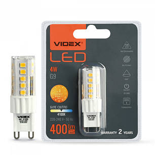 LED лампа VIDEX G9S 4W G9 4100K, фото 1
