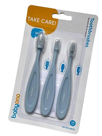 Набір дитячих зубних щіток для щоденної гігієни малюка Baby Ono 550/01 Блакитний
