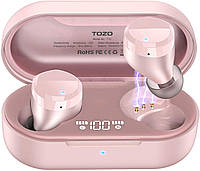 СТОК без оригинальной упаковки TOZO T12 Bluetooth Беспроводные наушники HSP, HFP, A2DP, AVRCP Rose Pink